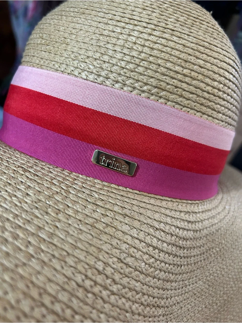 Trina Turk Palmas Oversized Wide Brim Floppy Straw Sun Hat